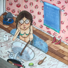 插画家Amanda Oleander古怪却充满温情的生活速写